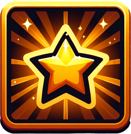 PowerUpDouble ⭐	Golden glow tile	Score x2 for 5 sec.
Single Game Texture.  In-Game asset.  2d.  Blank background.  High contrast.  No shadows