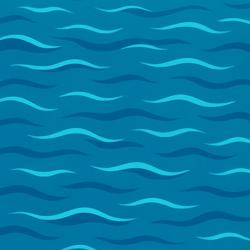 Kuş bakışı dalgasız bir okyanus görseli.
In-Game asset.  2d.  High contrast.  No shadows