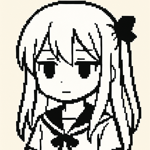 pixel art 2d white anime girl
In-Game asset.  2d.  High contrast.  No shadows