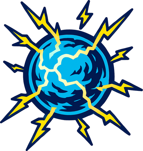 шаровая молния.
In-Game asset.  2d.  High contrast.  No shadows