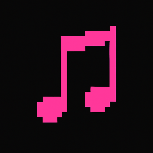 Onaltılık nota 2d pixel art.
In-Game asset.  2d.  High contrast.  No shadows