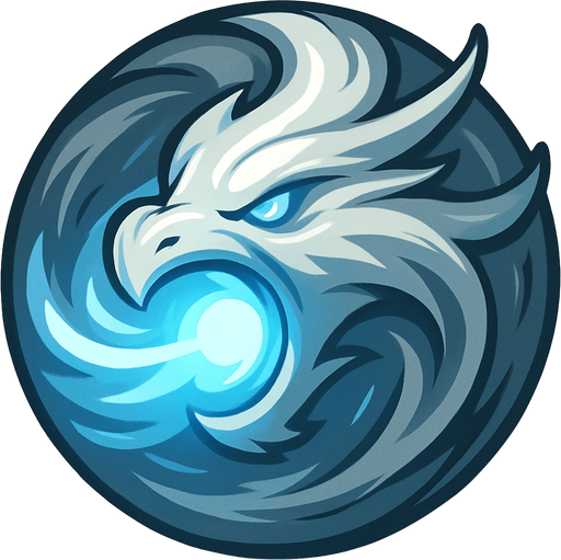 Air airball shout of a dragon. sphere. mixed grey with white & blue colors. HD colors
In-Game asset.  2d.  High contrast.  No shadows