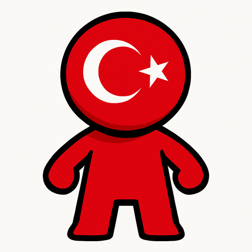 turkish flag ball head.
In-Game asset.  2d.  High contrast.  No shadows