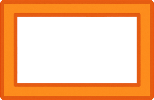 Orange framed rectangle with transparent middle. The rectangle A side is much longer than the B side.