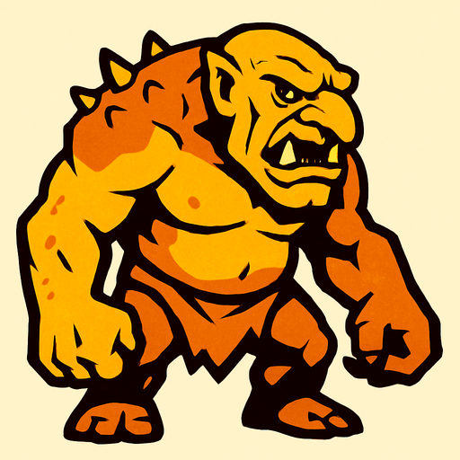 troll.
In-Game asset.  2d.  High contrast.  No shadows
