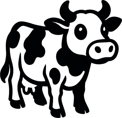 Pure cow.
In-Game asset.  2d.  High contrast.  No shadows