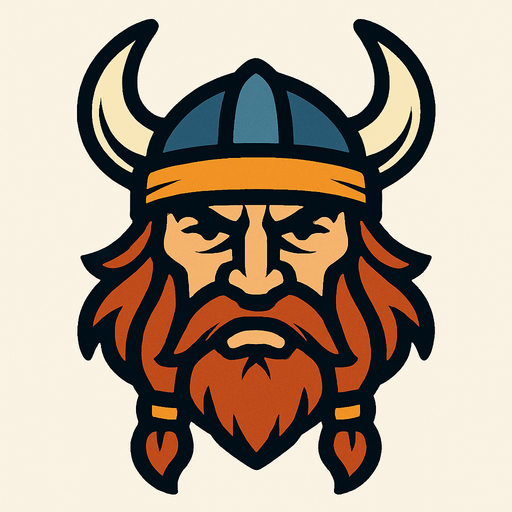 Viking kafası.
In-Game asset.  2d.  High contrast.  No shadows