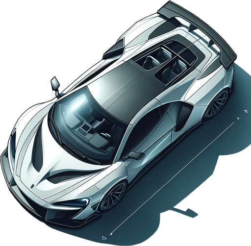 generatr a image of a car with style like lambougini. we need to see the car from the top Single Game Texture. In-Game asset. 2d. Blank background. High contrast. No shadows.