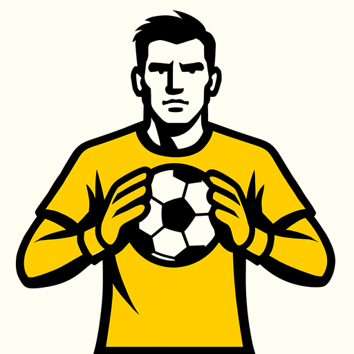 goalkeeper.
In-Game asset.  2d.  High contrast.  No shadows