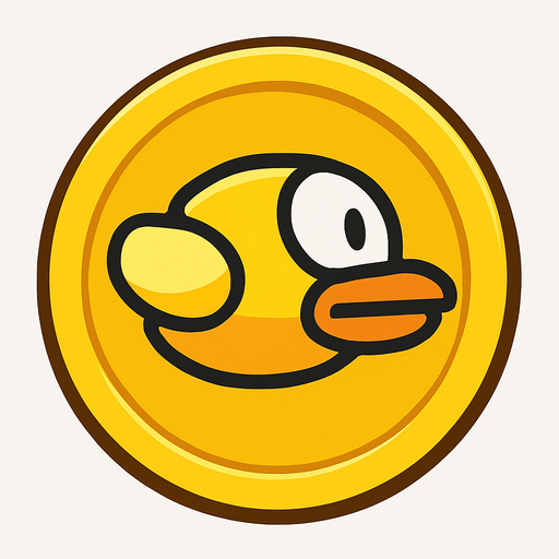 Flapy bird coin.
In-Game asset.  2d.  No shadows