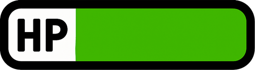 Un medidor de HP con contorno negro y que este lleno, y minimalista.
In-Game asset.  2d.  High contrast.  No shadows