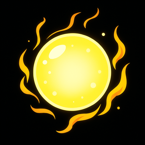 Bulle de lumière.
In-Game asset.  2d.  High contrast.  No shadows