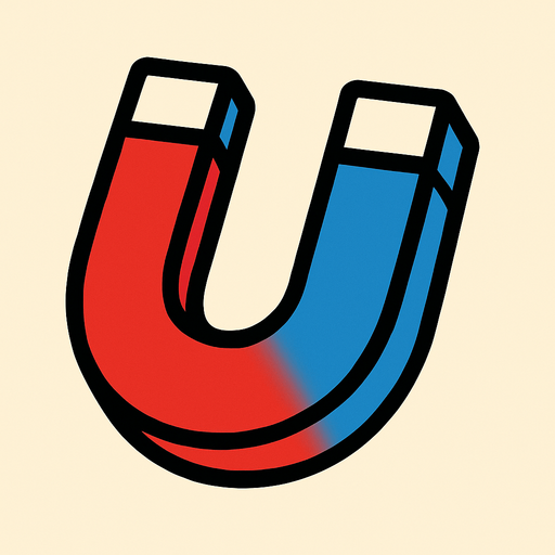 u magnet.
In-Game asset.  2d.  High contrast.  No shadows