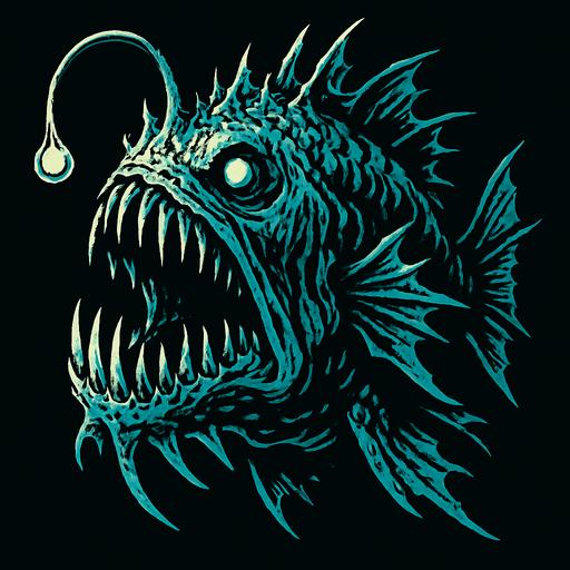 korkunç bir deniz canavarı.
In-Game asset.  2d.  High contrast.  No shadows