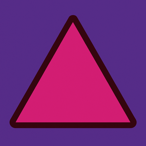 triangulo rosa oscuro.
In-Game asset.  2d.  High contrast.  No shadows