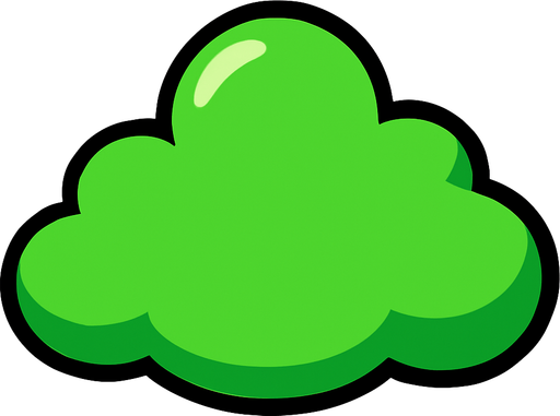 cloud green.
In-Game asset.  2d.  High contrast.  No shadows