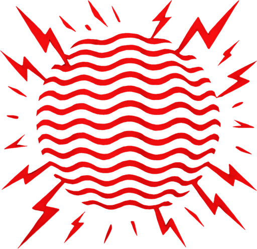 interference Field in red color.
In-Game asset.  2d.  High contrast.  No shadows