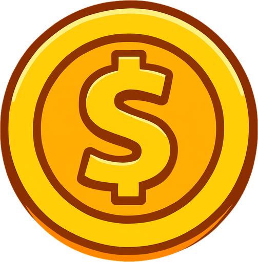 Coin.
In-Game asset.  2d.  High contrast.  No shadows