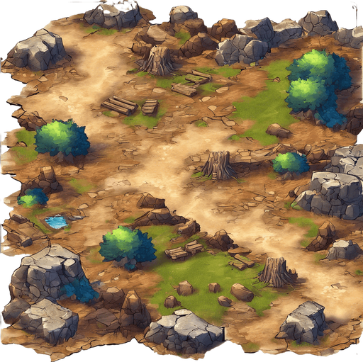 Added more scenery, such as stone cliffs and wood, etc.