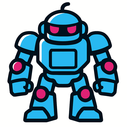 robot.
In-Game asset.  2d.  High contrast.  No shadows