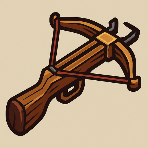 crossbow.
In-Game asset.  2d.  High contrast.  No shadows