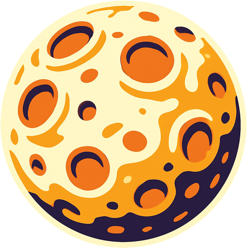 Moon.
In-Game asset.  2d.  High contrast.  No shadows