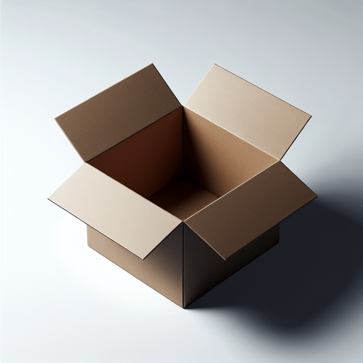 Paper box with black interior bottom view.
Single Game Texture. In-Game asset. 2d. Blank background. High contrast. No shadows.