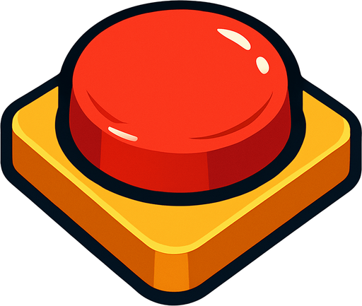A red button.
In-Game asset.  2d.  High contrast.  No shadows