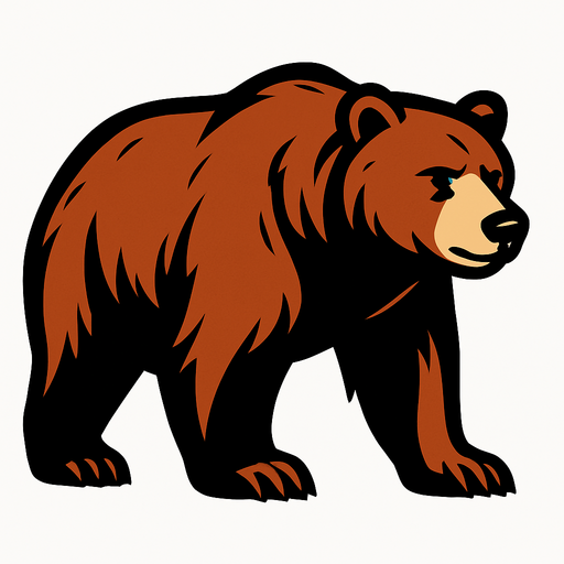 bear no background.
In-Game asset.  2d.  High contrast.  No shadows