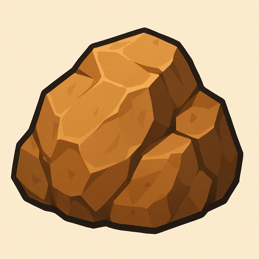 2d rock.
In-Game asset.  2d.  High contrast.  No shadows