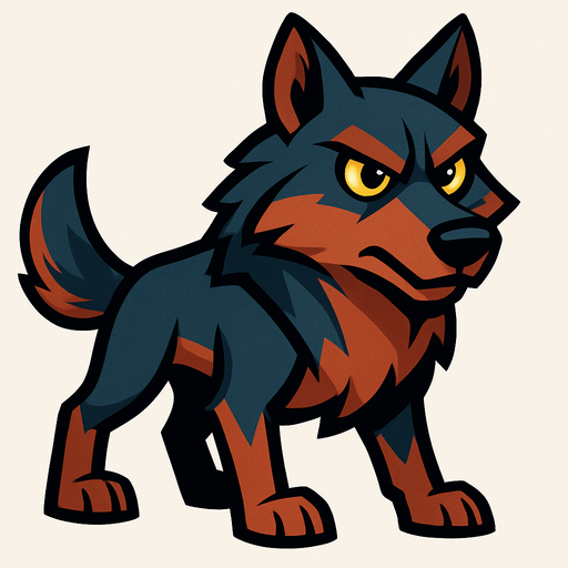Wolf.
In-Game asset.  2d.  High contrast.  No shadows