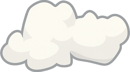beyaz bir bulut. No background. Transparent background. Blank background. No shadows. 2d. In-Game asset. flat