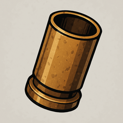 empty bullet cap.
In-Game asset.  High contrast.  No shadows