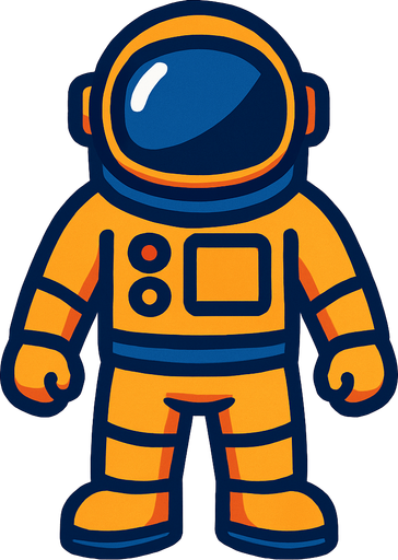 Make me a astronout.
In-Game asset.  High contrast.  No shadows