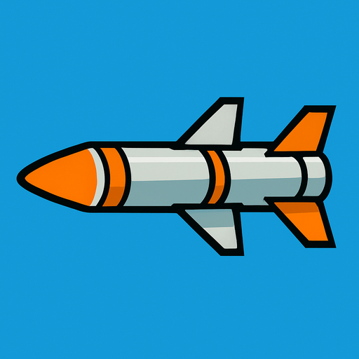 Strait anti air missile.
In-Game asset.  2d.  High contrast.  No shadows