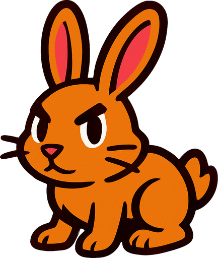conejo.
In-Game asset.  2d.  High contrast.  No shadows