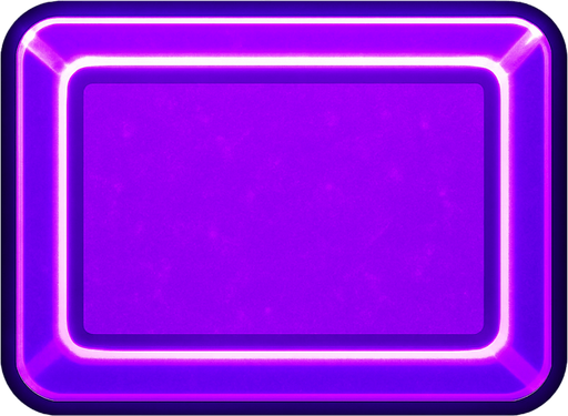 Purple neon rectangle block.
In-Game asset.  2d.  High contrast.  No shadows