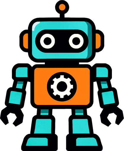 robot.
In-Game asset.  2d.  High contrast.  No shadows