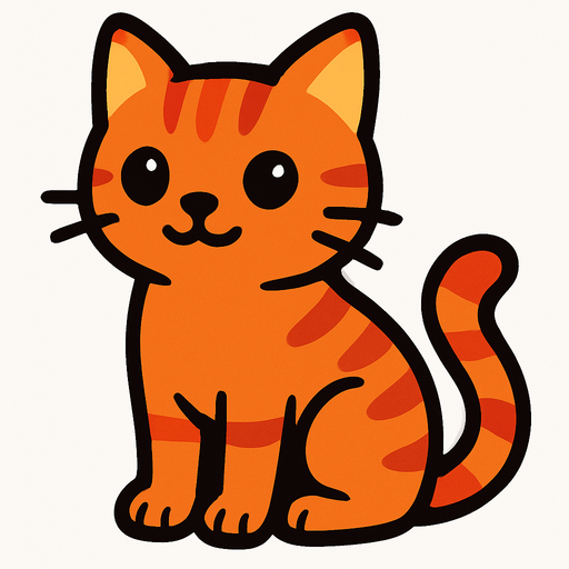 cat.
In-Game asset.  2d.  High contrast.  No shadows