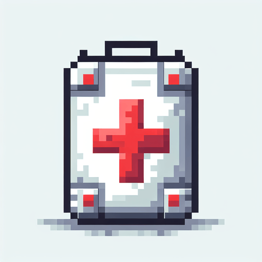 a sprite of a health pack.
a 2d sprite of a health pack