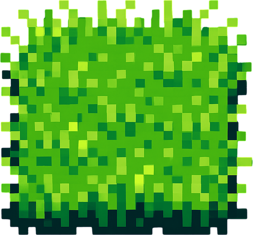 Cesped pixelart.
In-Game asset.  2d.  High contrast.  No shadows