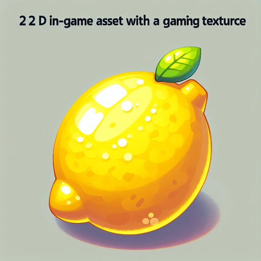 lemon fruit cartoon style.
Single Game Texture.  In-Game asset.  2d.  Blank background.  High contrast.  No shadows