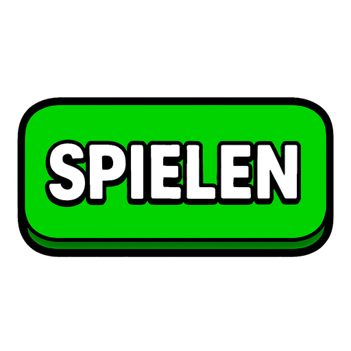 SPIELEN GREEN BUTTON.
In-Game asset.  2d.  High contrast.  No shadows