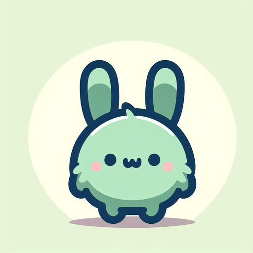 a green furry cuddly ball of fur. little feet. No ears. cute happy face. Cartoon style. Cute art style. Simple vector style. Pastel colors, flat shaded, vector art. Single Game Texture. In-Game asset. 2d. Blank background. High contrast. No shadows
