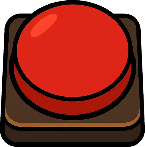 A red button.
In-Game asset.  2d.  High contrast.  No shadows