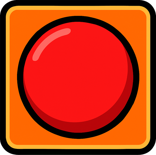 red button square.
In-Game asset.  2d.  High contrast.  No shadows
