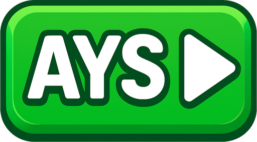 Green button that’s Ays play on It.
In-Game asset.  2d.  High contrast.  No shadows