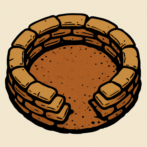 dairesel mevzi..
In-Game asset.  2d.  High contrast.  No shadows