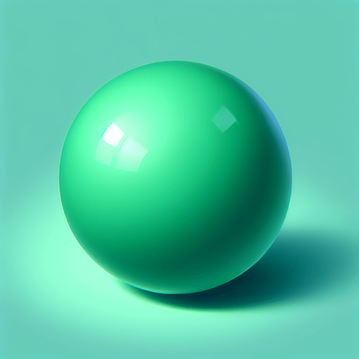 green ball.
Single Game Texture. In-Game asset. 2d. Blank background. High contrast. No shadows.