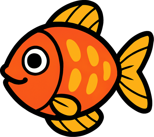 fish.
In-Game asset.  2d.  High contrast.  No shadows